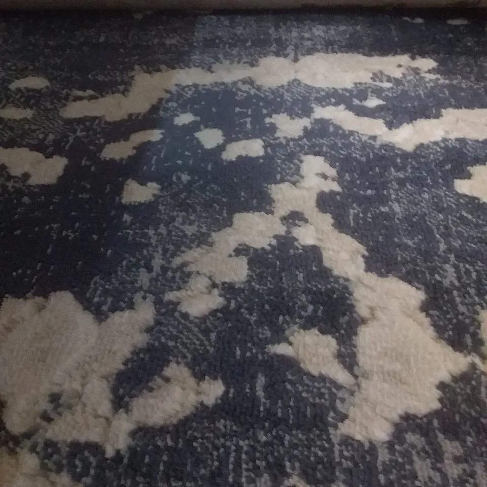 RUTHERFORD FLATWEAVE BLUE GREY RUG - 160 X 230CM