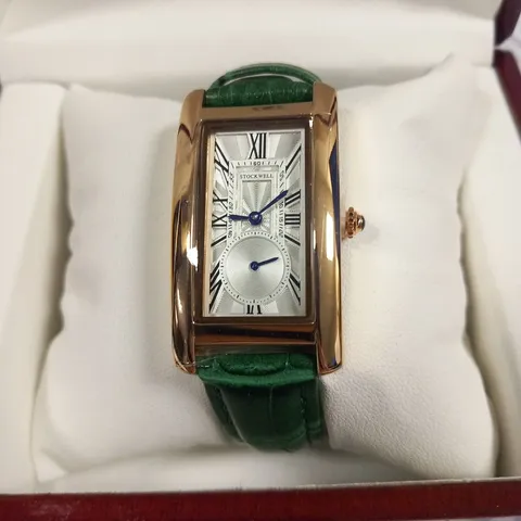 LADIES STOCKWELL WATCH β TEXTURED DIAL WITH SUB DIAL MINUTE HAND β LEATHER STRAP β GIFT BOX INCLUDED