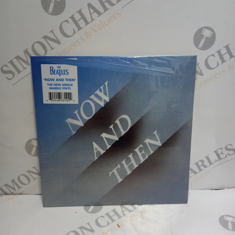 SEALED BEATLES NOW & THEN SINGLE MARBLE VINYL 