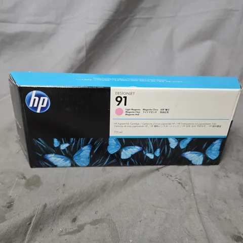 APPROXIMATELY 10 X HP DESIGNJET 91 LIGHT MAGENTA INK CARTRIDGE – 775 ML, BOXED
