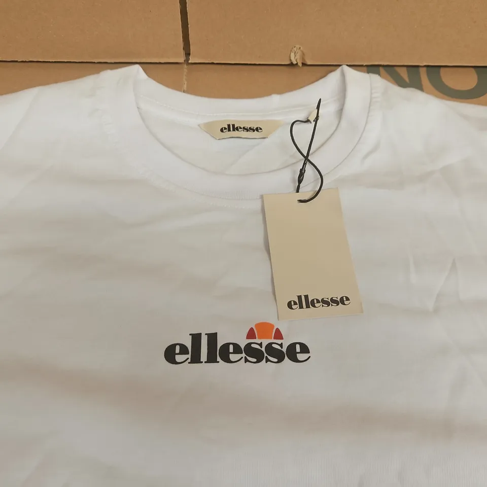 ELLESSE WHITE CREW T-SHIRT - L