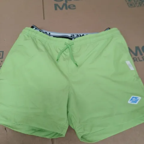 JACK & JONES BRIGHT LIME GREEN SWIM SHORTS - 16YRS