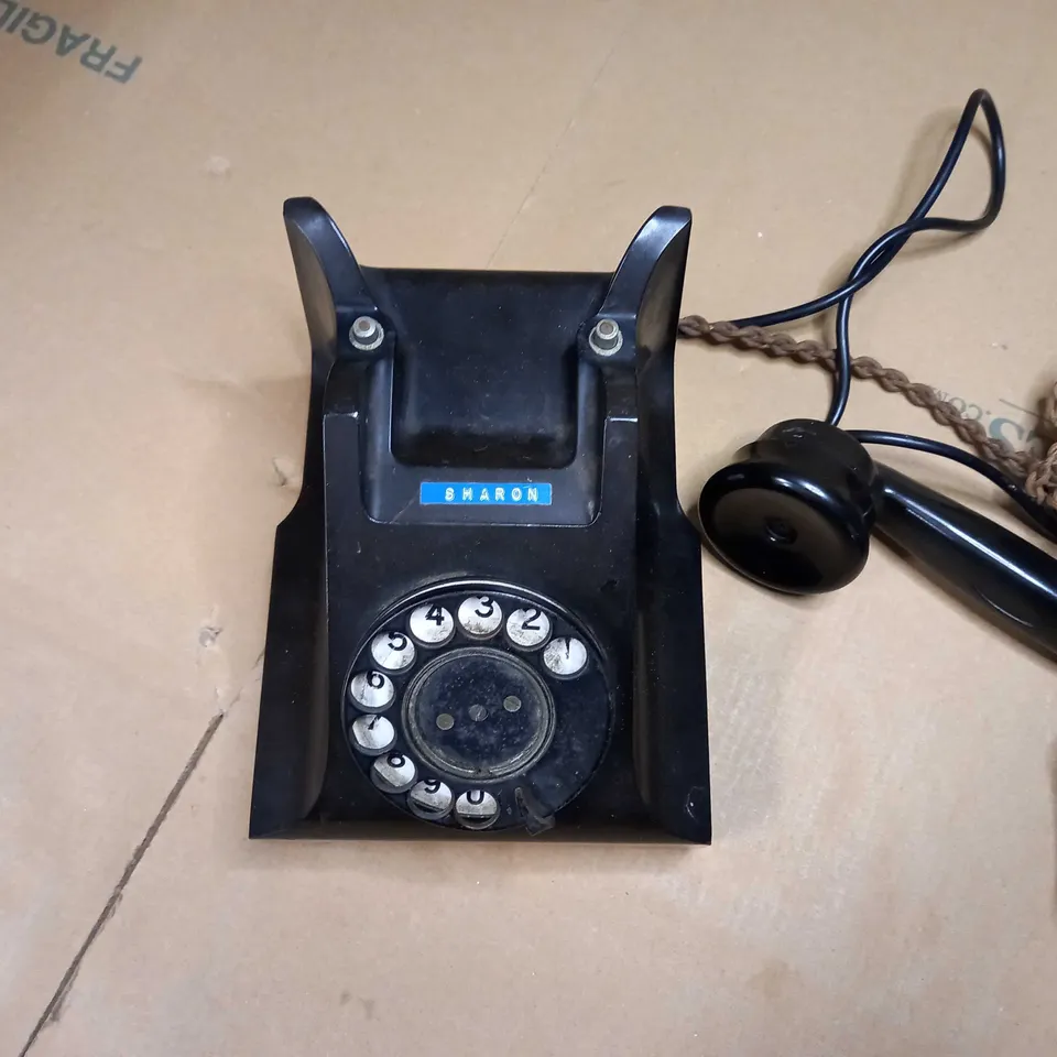 CLASSIC BLACK SOLID DIAL OLD SCHOOL TELEPHONE