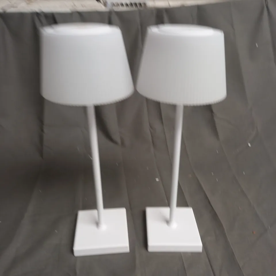 SFIXX SET OF 2 INDOOR OUTDOOR TOUCH TABLE LIGHTS - WHITE