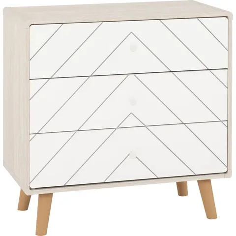 BOXED 3 DRAWER CHEST OF DRAWERS
