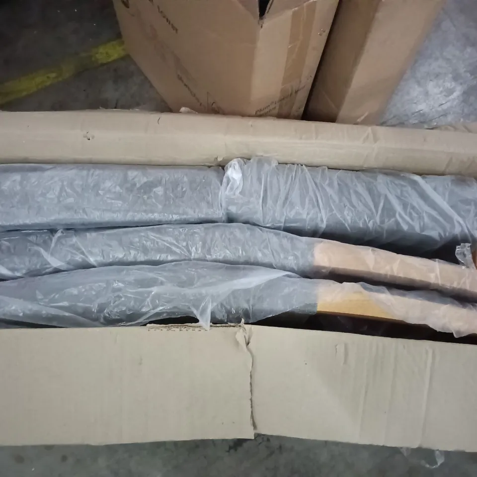 BOXED PAIR OF RIMINI DINING CHAIRS IN NATURAL OAK/GREY FABRIC