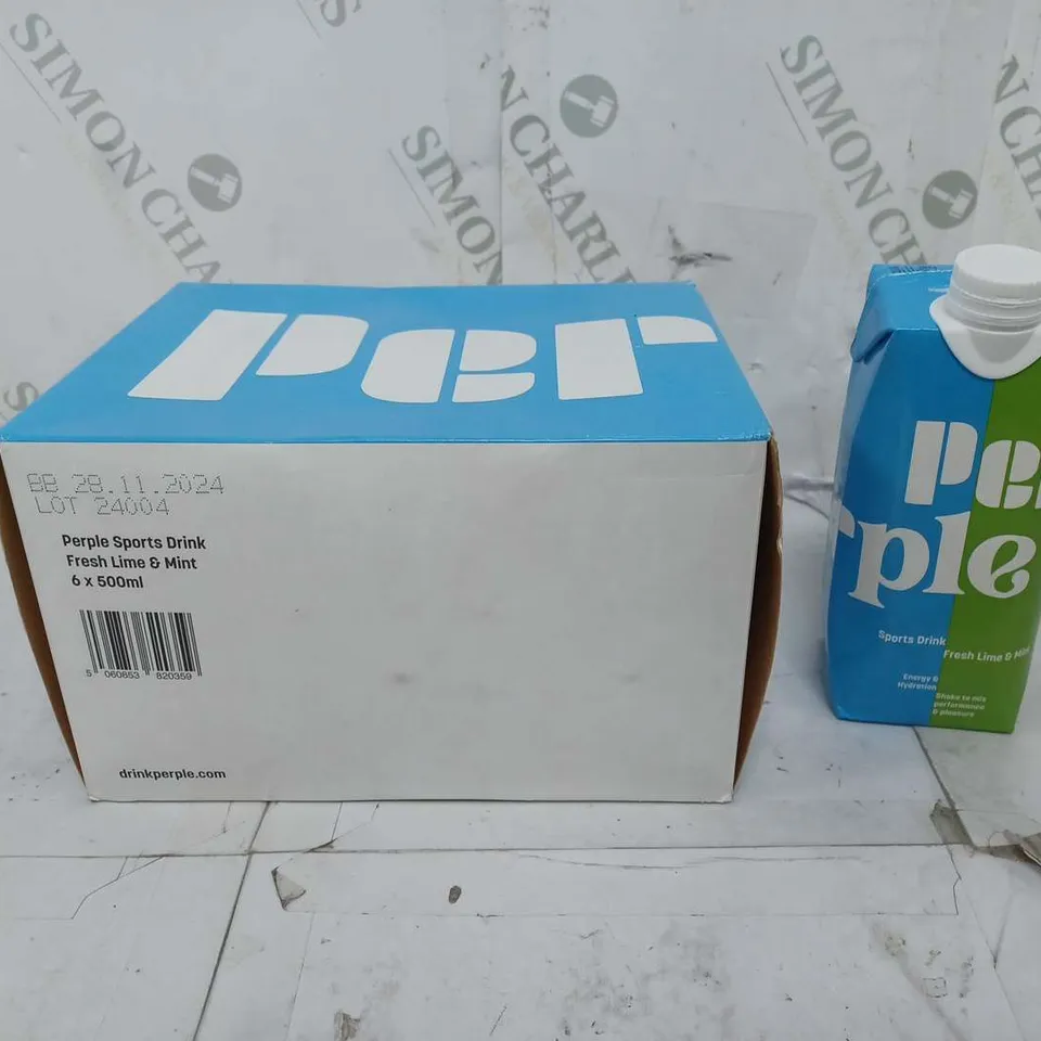 PERPLE SPORTS DRINK 6X 500ML FRESH LIME & MINT 