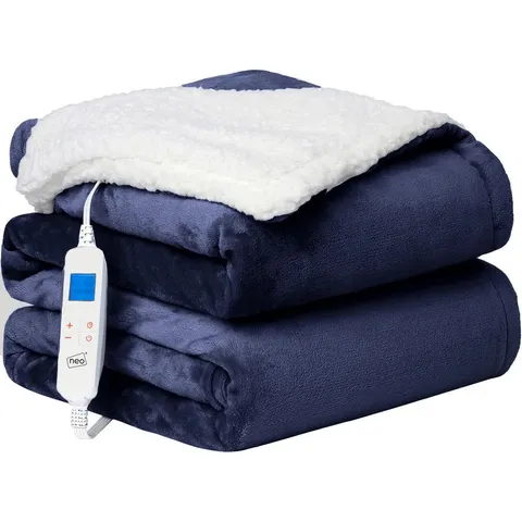 BOXED NEO 160W HEATHER THROW BLANKET - NAVY // SIZE: 160 X 130CM (1 BOX)