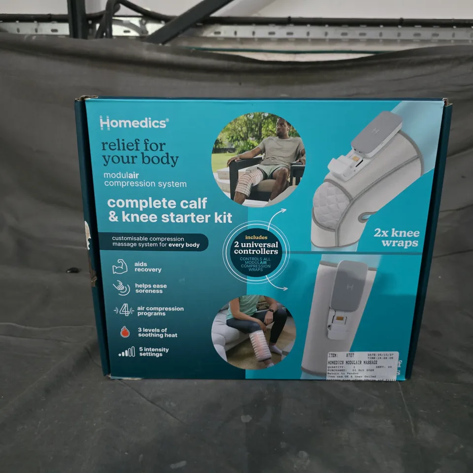 HOMEDICS COMPLETE CALF & KNEE STARTER KIT – MODULAR COMPRESSION SYSTEM (BOXED)