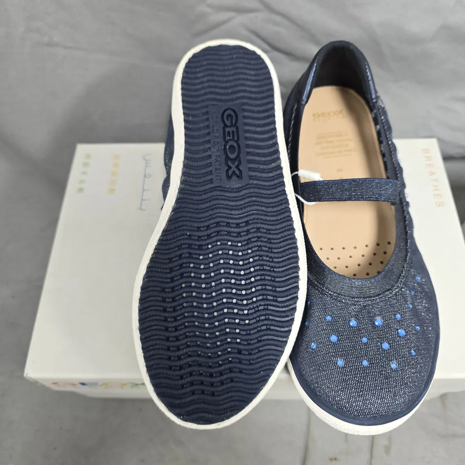GEOX KILWI NAVY MARY JANE SHOES - WOMEN'S UK 3 (EU 34)