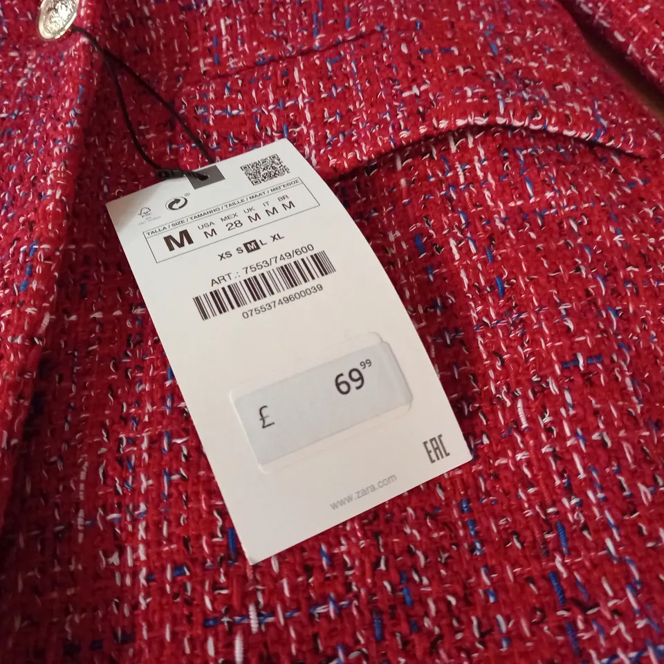 ZARA RED BLAZER - M