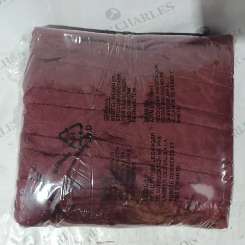 BOXED COZEE HOME HEATED THROW IN PLUM 