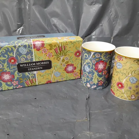 BOXED WILLIAM MORRIS STANDEN MUG PAIR - COLLECTION ONLY