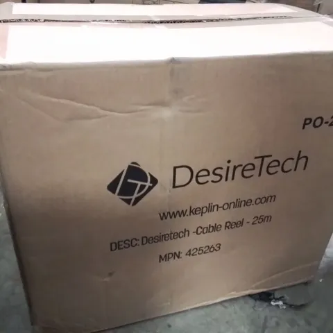 BOXED DESIRETECH 25M 4 SOCKET CABLE REEL
