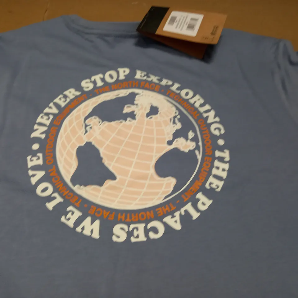NORTH FACE GLOBE SKETCH BACK PRINT T-SHIRT - S