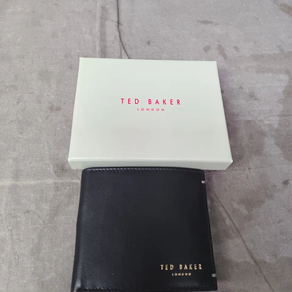 TED BAKER LONDON BLACK LEATHER WALLET – WITH BOX