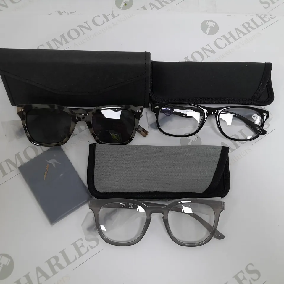 HUMMINGBIRD SUNGLASSES AND 2X READING GLASES 