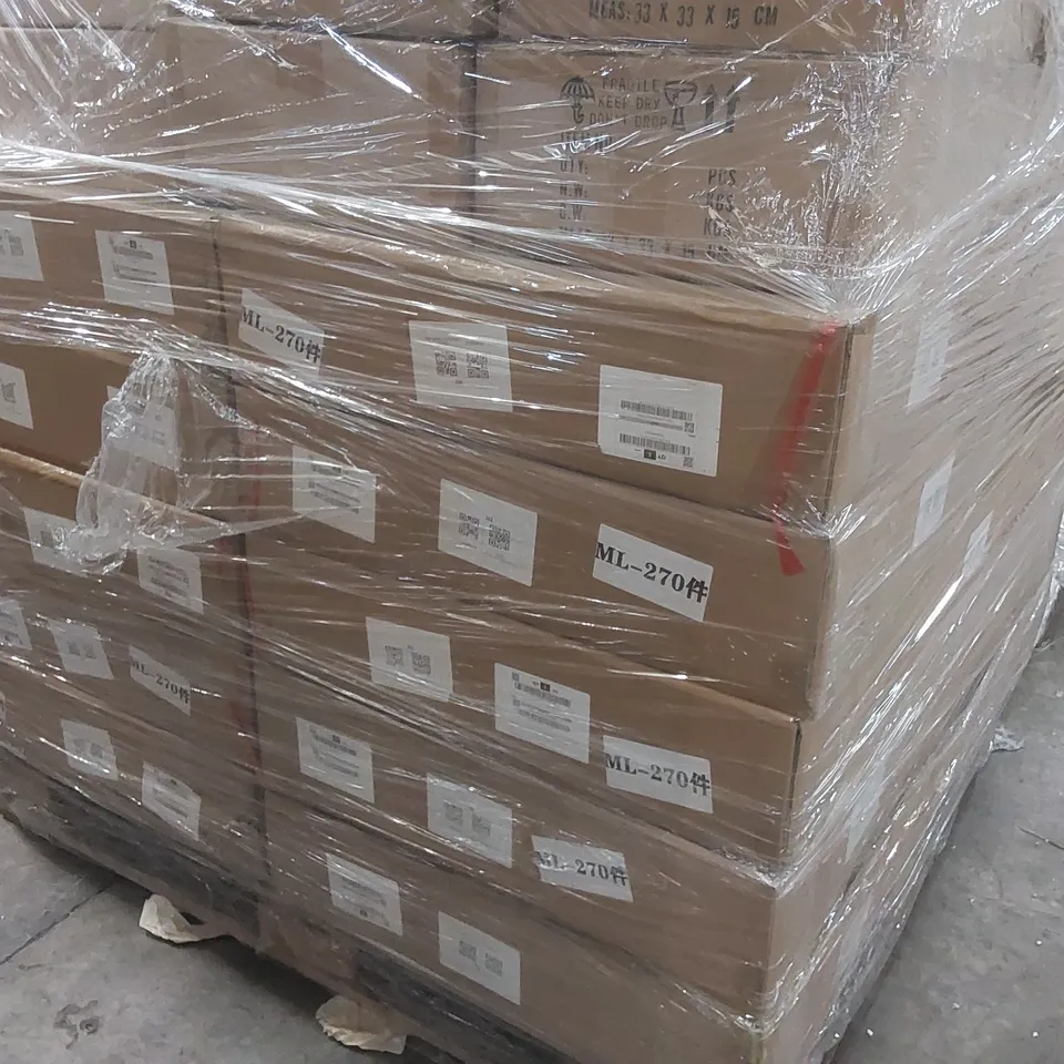 PALLET CONTAINING A VERY LARGE QUANTITY OF ELECTRONIC DOOR BELLS, LAMPS, FURNITURE ITEMS ECT