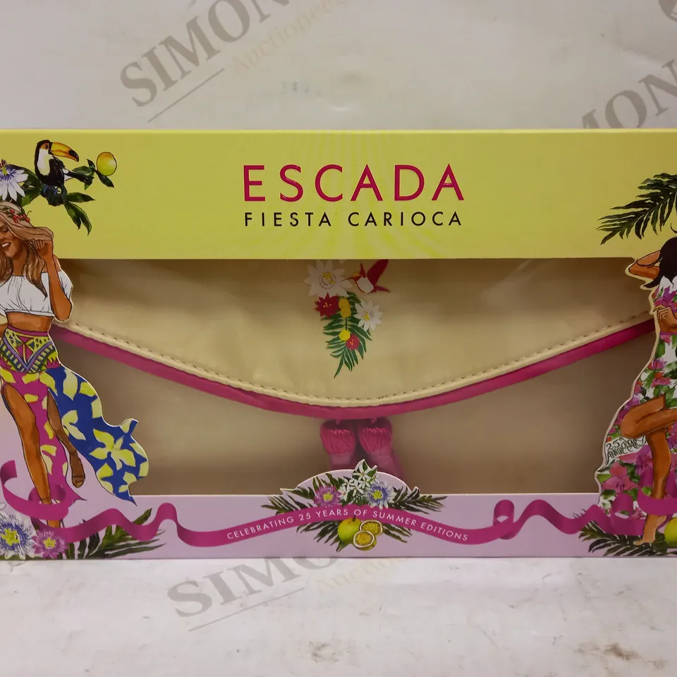 ESCADA FIESTA CARIOCA GIFT SET 30ML EAU DE TOILETTE & CLUTCH BAG 