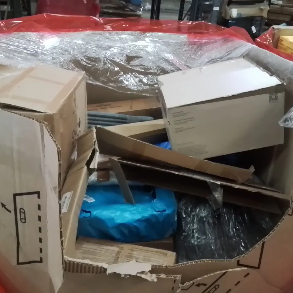 PALLET OF ASSORTED HOUSEHOLD GOODS AND PRODUCTS TO INCLUDE;STEAM CLEANER,PIZZA MAKER,PLAY MATS