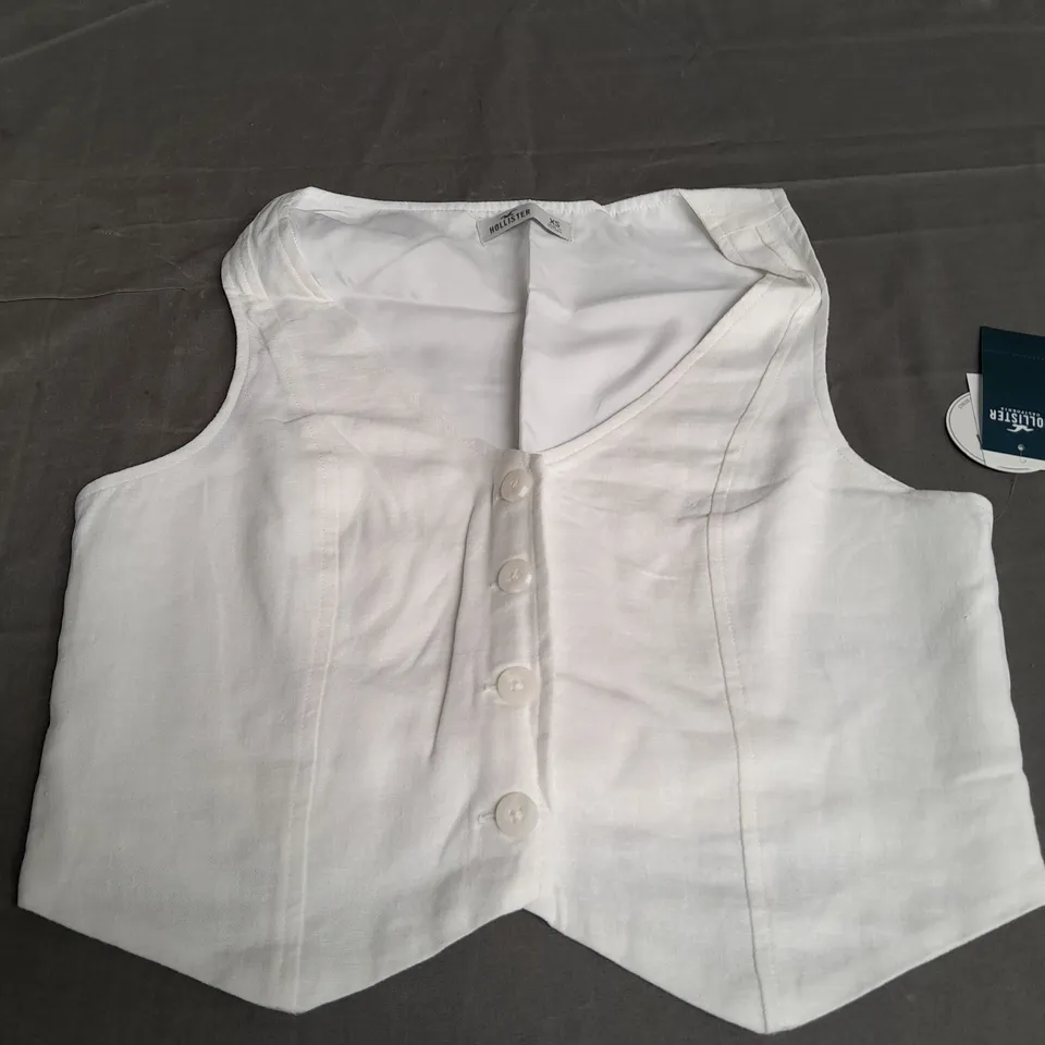 HOLLISTER WHITE WAISTCOAT - XS
