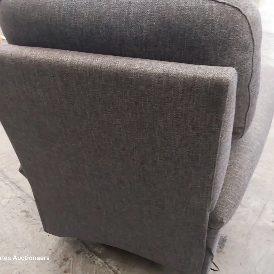 QUALITY BRITISH DESIGNER G PLAN HOLMES POWER RECLINING EASY CHAIR PIERO SLATE FABRIC 