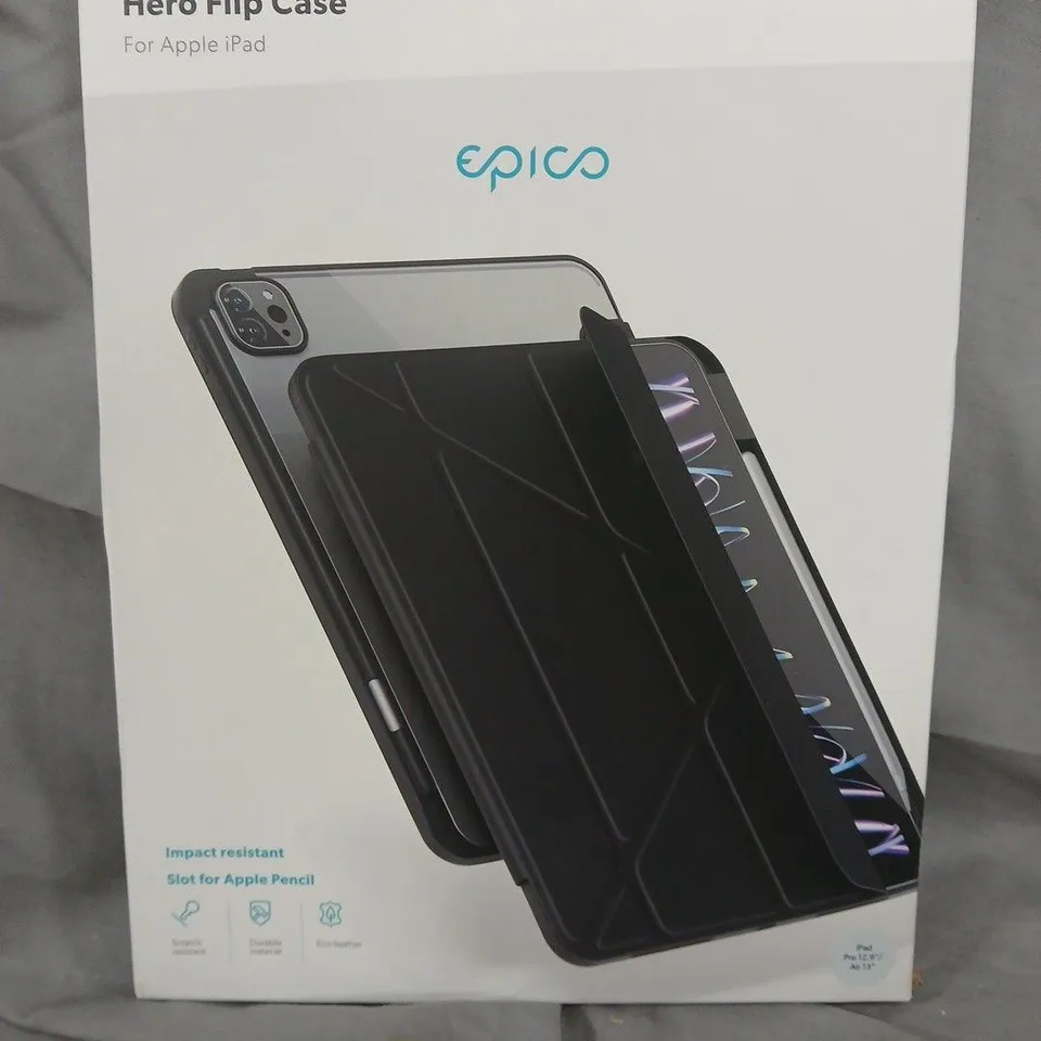EPICO HERO FLIP CASE FOR APPLE IPAD PRO 12.9IN / IPAD AIR 13IN M2/M3 – BLACK