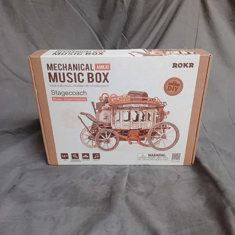 BOXED ROKR MECHANICAL MUSIC BOX STAGECOACH