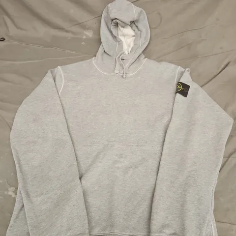 STONE ISLAND HOODED SWEATSHIRT β GREY, SIZE M
