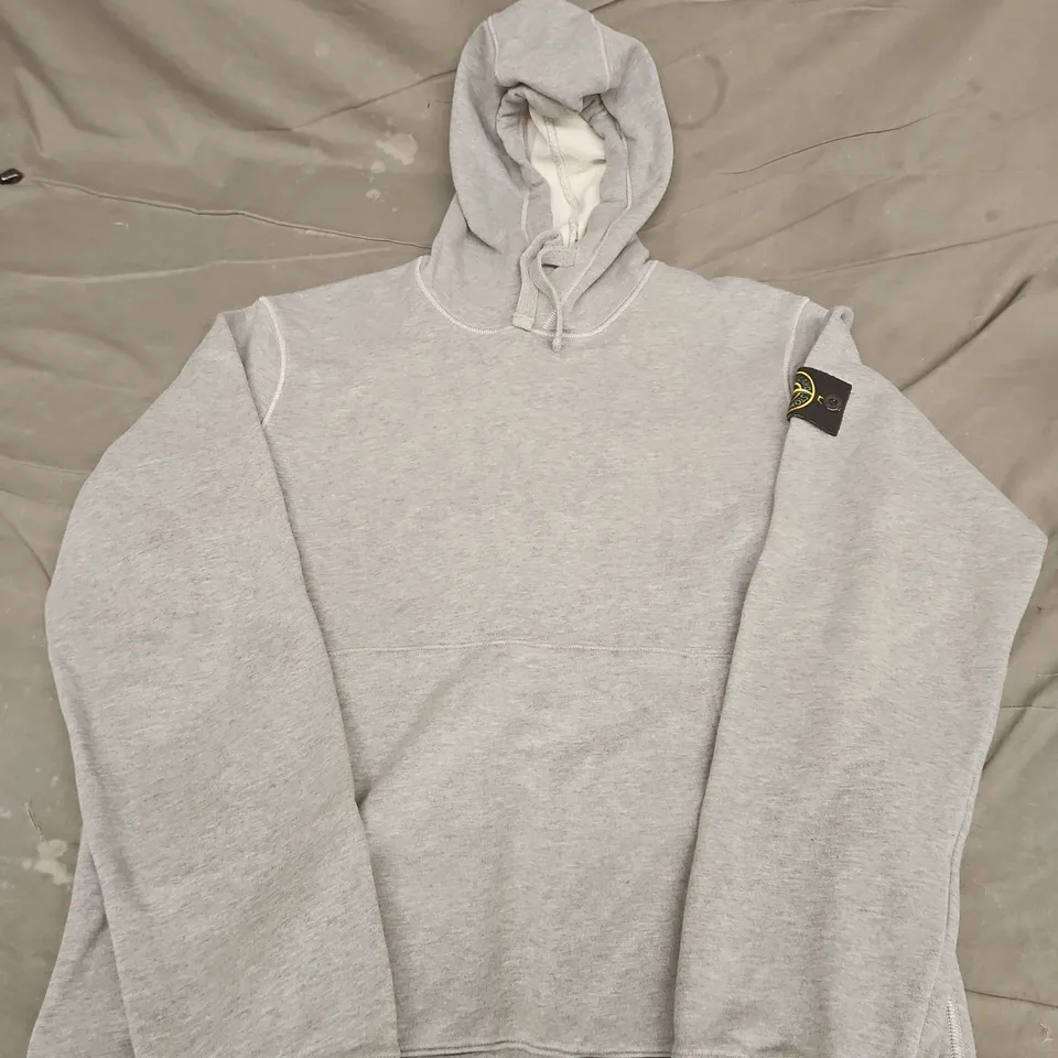 STONE ISLAND HOODED SWEATSHIRT – GREY, SIZE M