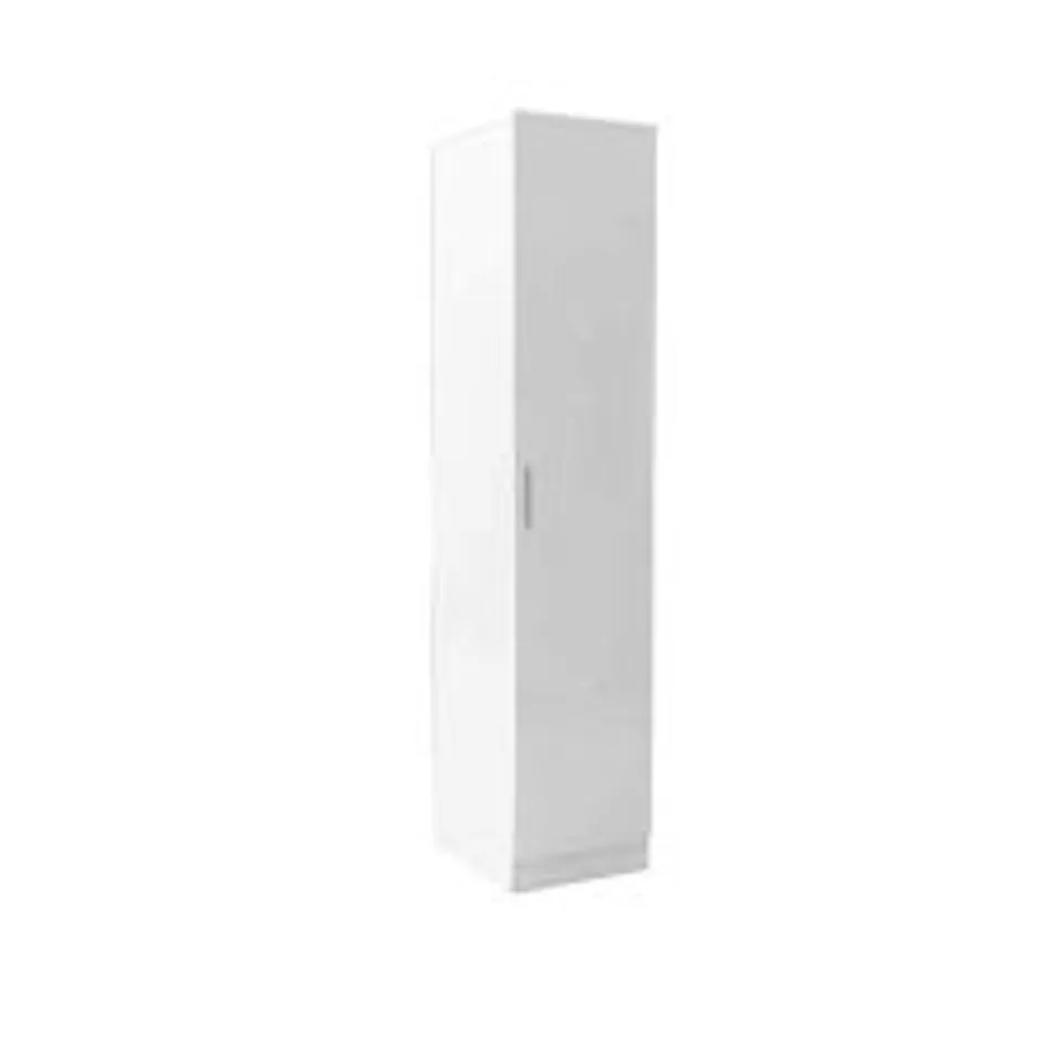 BOXED OSBOURNE PLAIN 1 DOOR WARDROBE - WHITE (1 BOX)