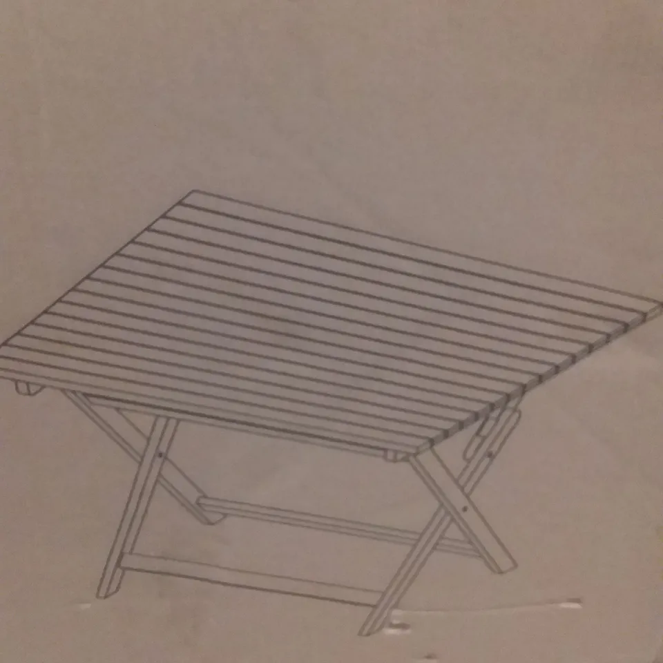 BOXED GOODHOME DENIA FOLDING WOODEN TABLE 
