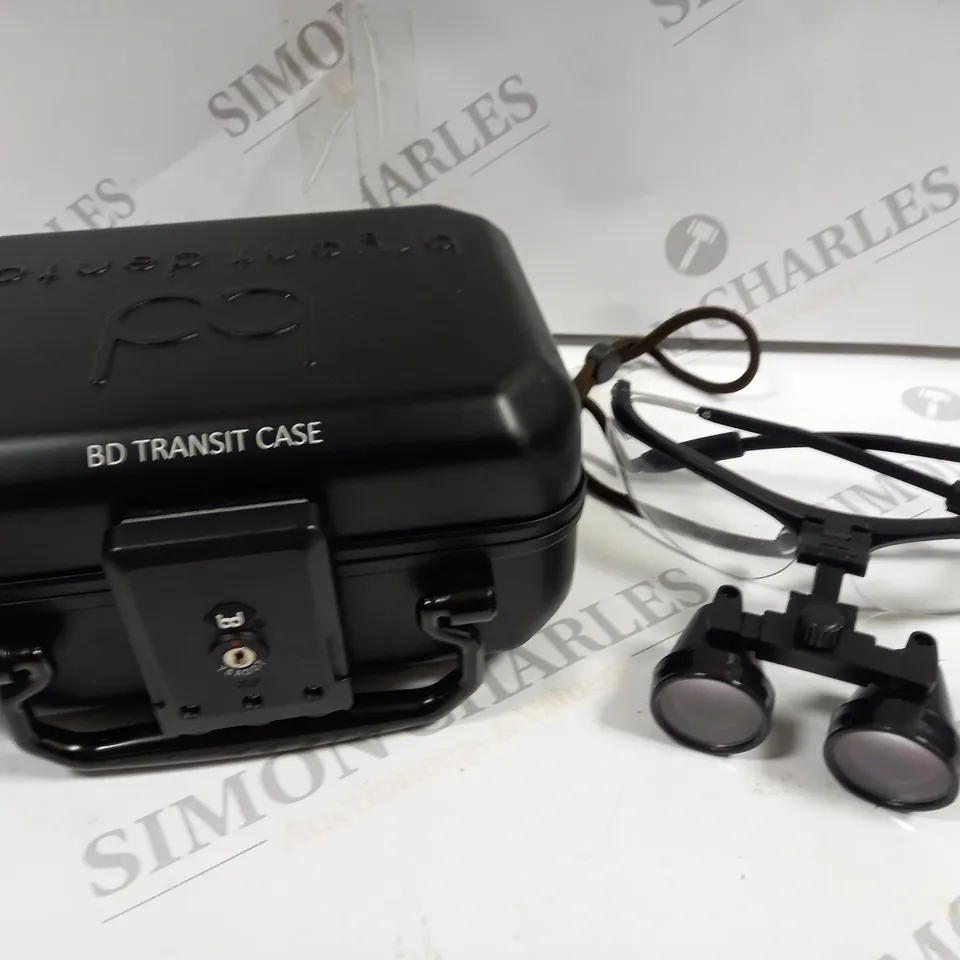 BRYANT DENTAL BD TRANSIT CASE AND MAGNIFIED GLASSES