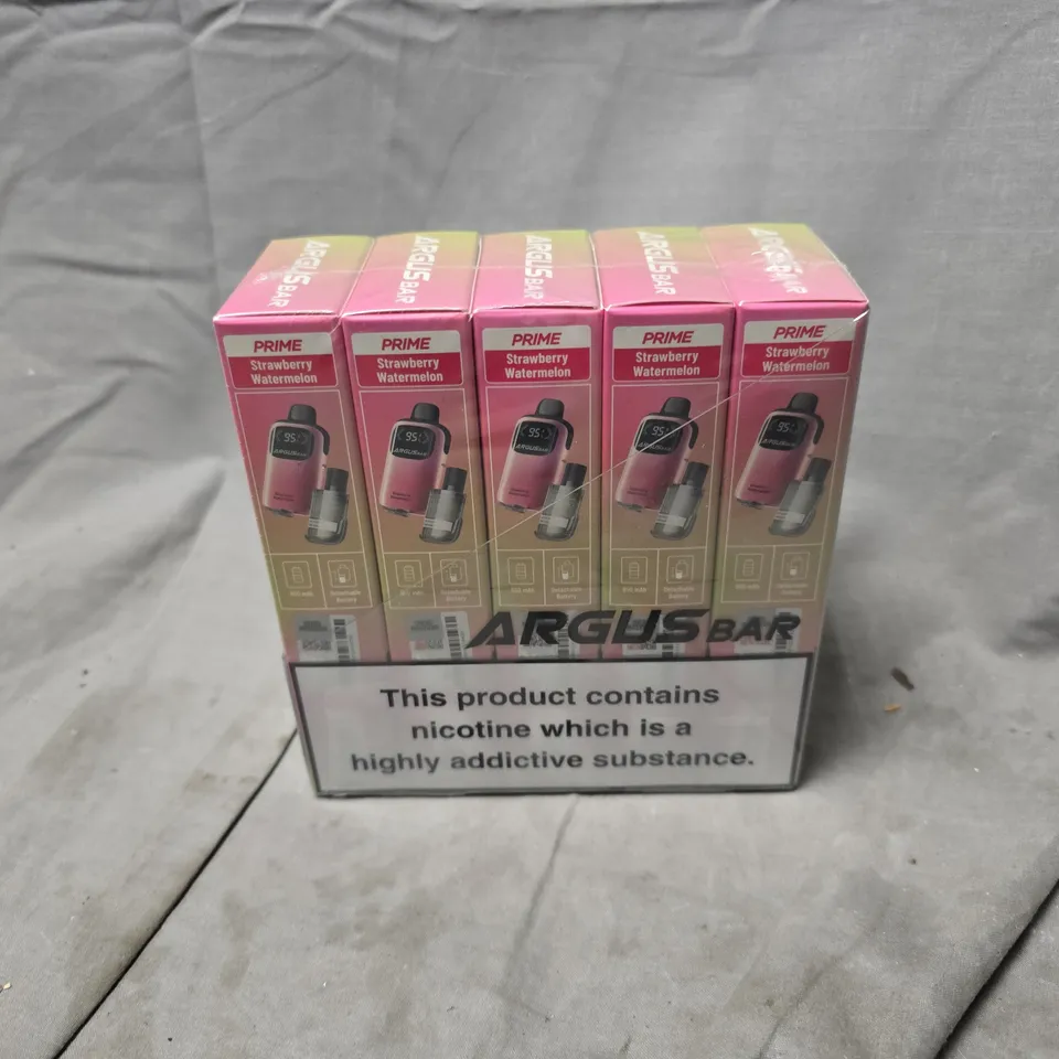 BOXED AND SEALED ARGUS BAR PRIME STRAWBERRY LEMONADE MULTIPACK (5PCS)