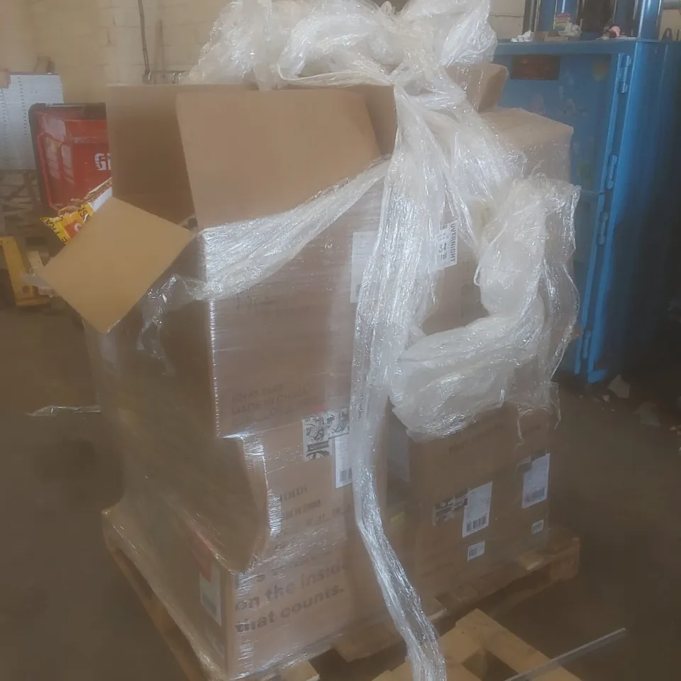 PALLET OF ASSORTED MIXED HOUSEHOLD GOODS AND CLOTHING ITEMS 