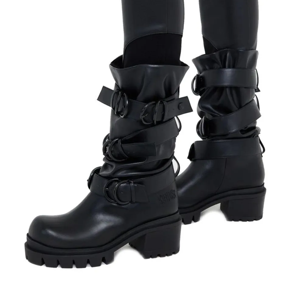 BRAND NEW BOXED WOMEN'S SHOES KILLSTAR X KIHILIST - BLEAK NIGHT - BLACK SIZE 6