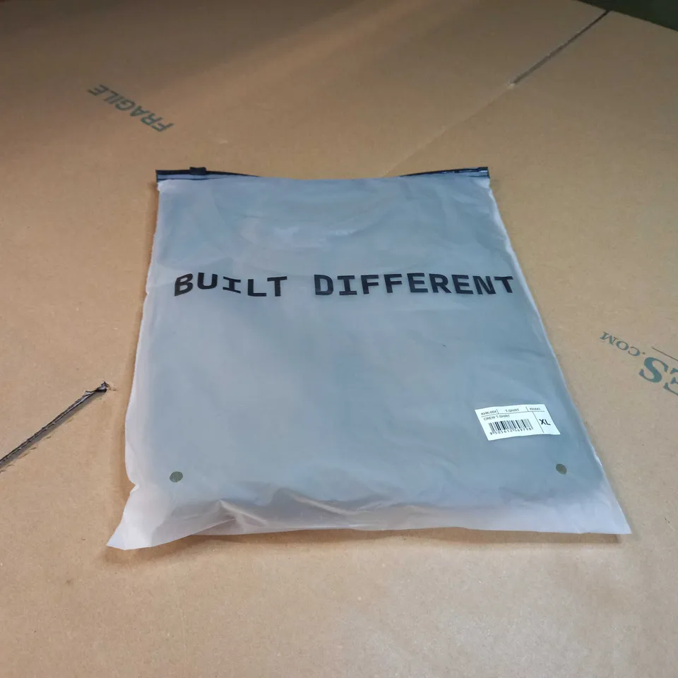 PACKAGED BUILT DIFFERENT KHAKI CREW NECK T-SHIRT - XL