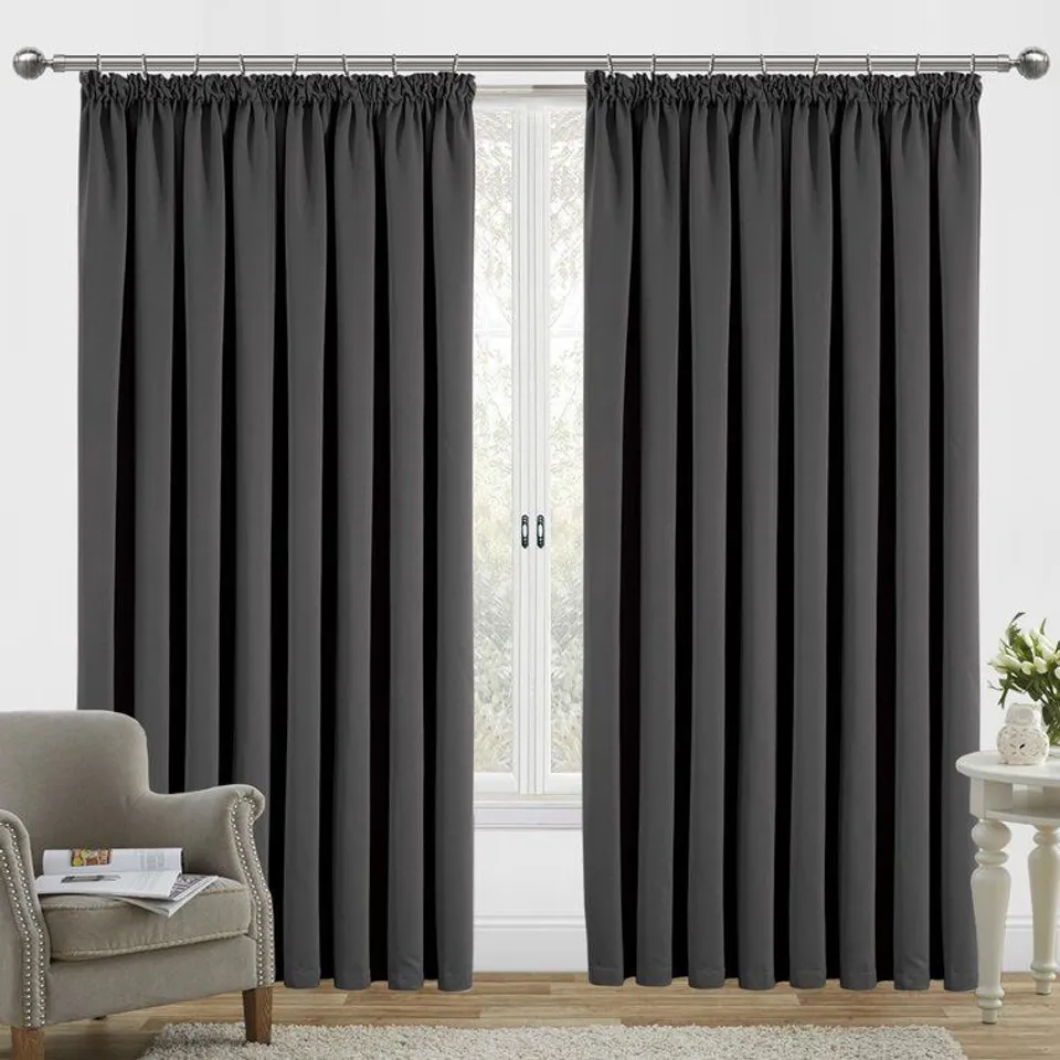 KHAIDYN POLYESTER ROOM DARKENING CURTAINS 90" × 90"