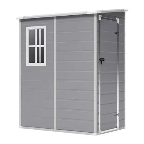 BOXED OUTDOOR GARDEN PLASTIC STORAGE SHED (2 BOXES)