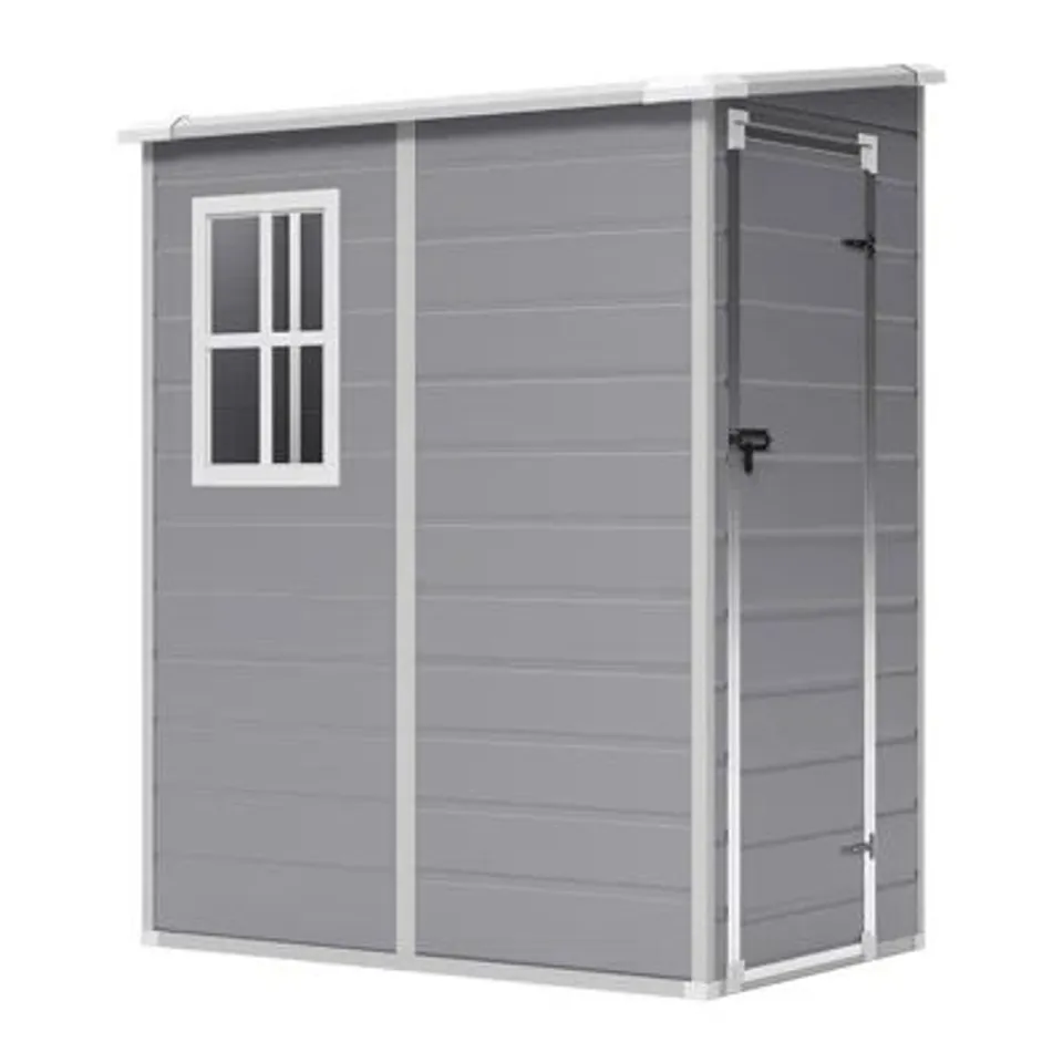BOXED OUTDOOR GARDEN PLASTIC STORAGE SHED (2 BOXES)