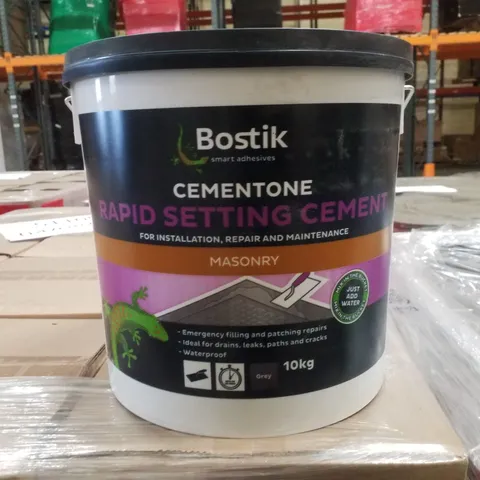 PALLET CONTAINING APPROXIMATELY 37 BUCKETS OF BOSTIK CEMENTONE RAPID SETTING WATERPROOF CEMENT 10KG