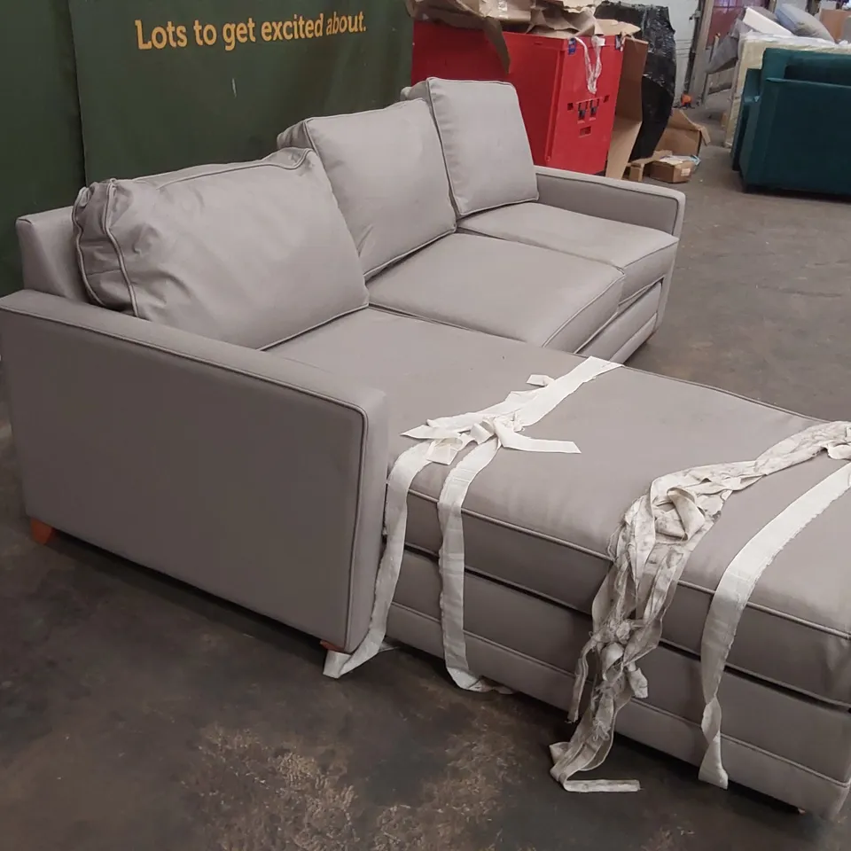 QUALITY DESIGNER LEATHER CHAISE STORAGE SOFA BED 