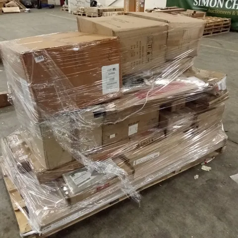 PALLET OF ASSORTED INCOMPLETE DESIGNER FURNITURE AND FURNITURE PARTS