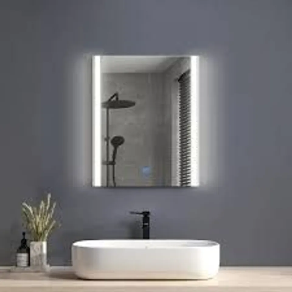 BOXED WHITE BATHROOM MIRROR