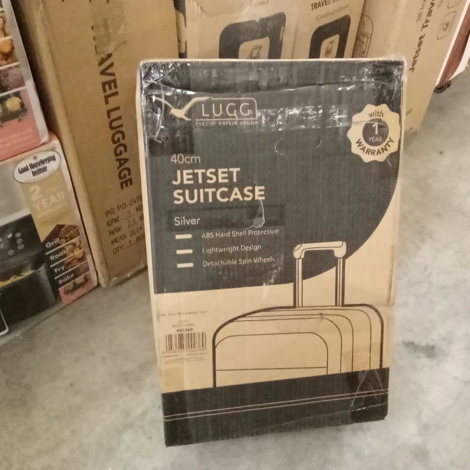 BOXED LUGG - 40CM JETSET SUITCASE SILVER