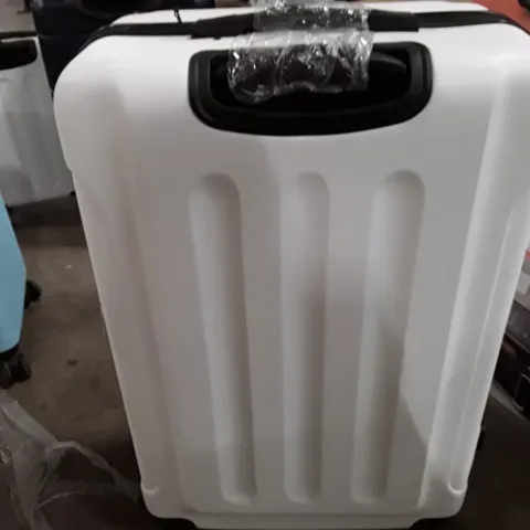 UNBOXED KEPLIN LUGG BIG SIZE TRAVEL LUGGAGE WITH WHEELS SECURE LOCK SYSTEM WHITE COLOUR
