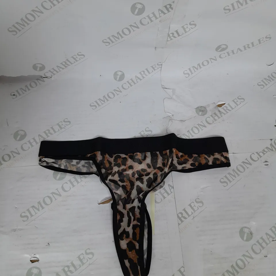 LEMONADE LEOPARD MESH THONG SIZE 12