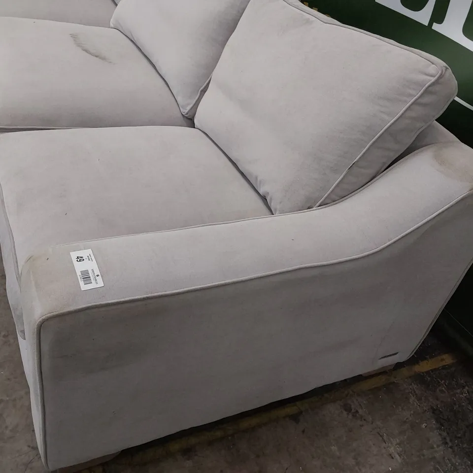 QUALITY BRITISH MADE LOUNGE Co THREE CORNER GROUP SECTIONS LIGHT GREY FABRIC