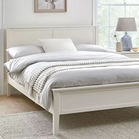 BOXED SHIBDEN DOUBLE BEDFRAME - WHITE (2 BOXES)