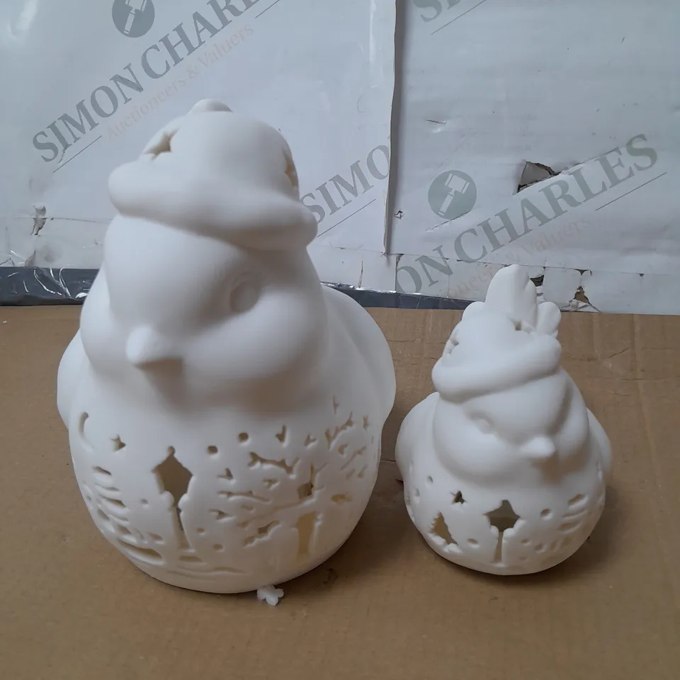 HR PRE LIT PORCELAIN BIRDS SET 